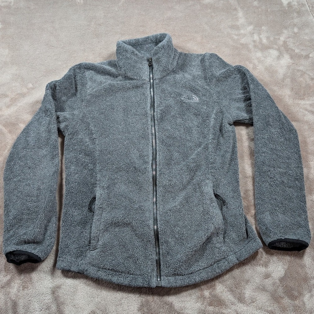 The North Face Osito Fleece Jacket Womens XS Grey Full Zip Soft High Pile